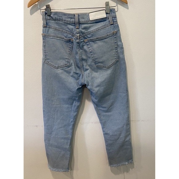 Redone 90s High Rise Ankle Crop REGAL DARK CRYSTRAL Wash Size 26 - Picture 6 of 7